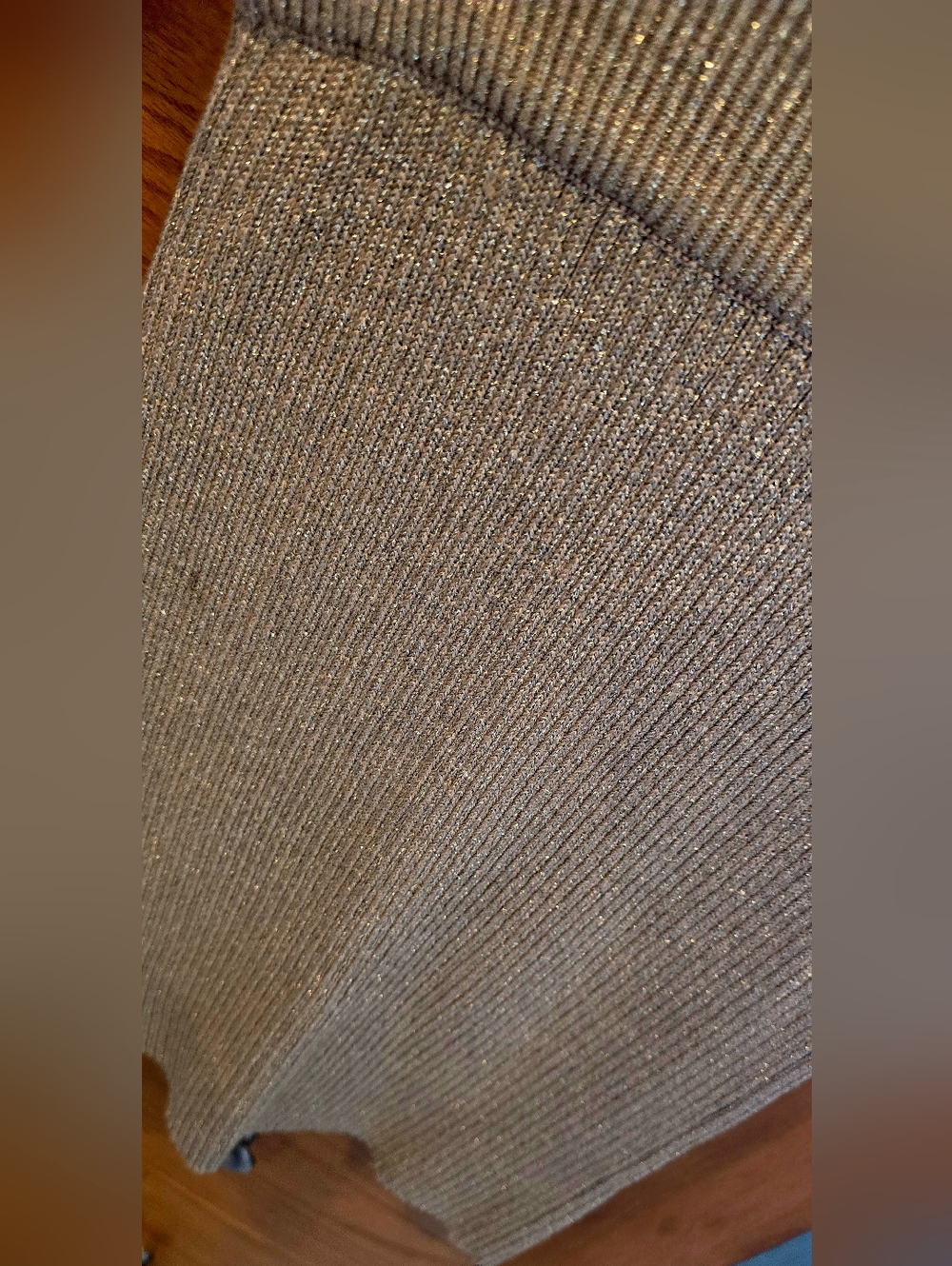 NWT Express XS Shimmering Gold Knit Skirt
